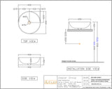 TABLE TOP BASIN - ARTIZE SWARE -  ( MBT -  - 450x450 mm - 18inchX18inch )
