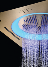 HYDRA LED CEILING SHOWER 3 FLOW WITH INST KIT - LUXELET -  ( BRUSHED BRONZE - TIBO - 550x500 mm - 22inchX20inch )