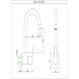 SINK COCK W/SWINGING SPOUT W/M WITH WALL FLANGE - ESSCO FAUCET -  ( CHROME - STELLA - 0x15 mm - 0inchX0.5inch )