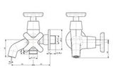 WINSTON EXPOSED BATH & SHOWER MONO (CROSS HANDLE)  - AMERICAN STANDARD -  ( CHROME - WINSTON - 0x15 mm - 0inchX0.6inch )