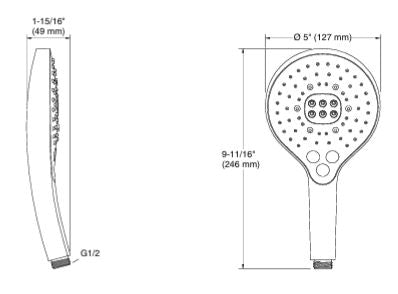 RAINDUET 3.0 HANDSHOWER - KOHLER PREMIUM -  ( VIBRANT BRUSHED ROSE GOLD - PREMIUM - 0x0 mm - 0inchX0inch )