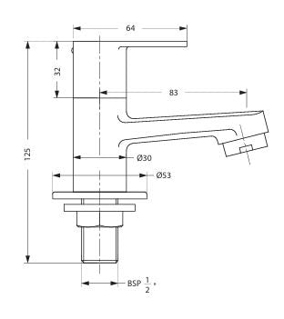 PILLAR COCK LONG NECK - HINDWARE FAUCETS -  ( POLISHED CHROME -  - 0x15 mm - 0inchX0.5inch )