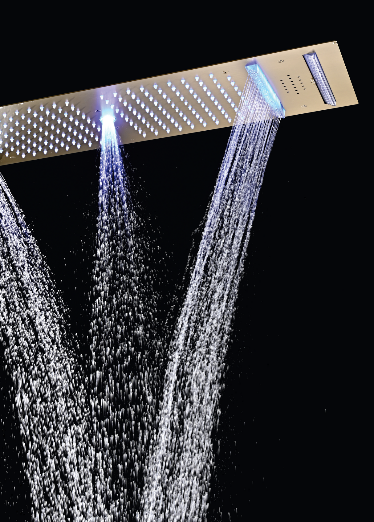 HYDRA LED CEILING SHOWER 4 FLOW WITH INST KIT - LUXELET -  ( ASH GREY - MIK - 900x300 mm - 36inchX12inch )