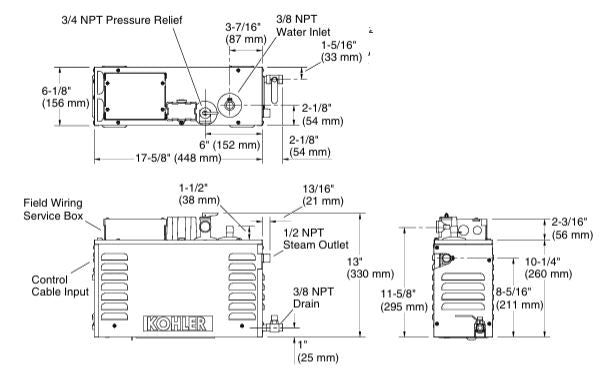 INVIGORATION STEAM GENERATOR, 5 KW - KOHLER LUXURY - ( - LUXURY - 0x0 mm - 0inchX0inch )
