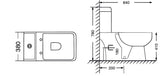 EWC COUPLED CLOSET WHITE S TRAP 200MM - AQUANT - ( WHITE - - 0x200 mm - 0inchX8inch )