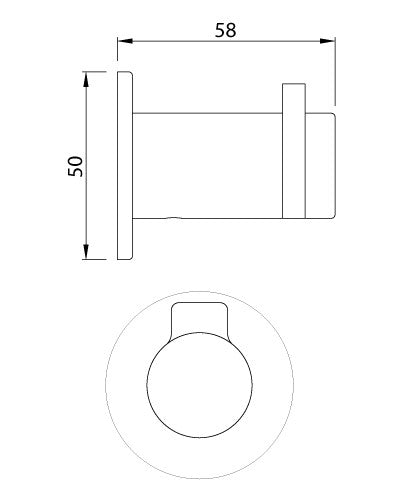 ROBE HOOK - ARTIZE FAUCET -  ( CHROME - ONYX - 0x0 mm - 0inchX0inch )