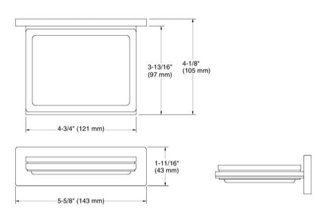 COMPLEMENTARY-SQUARE SOAP DISH GLASS - KOHLER POPULAR -  ( POLISHED CHROME - POPULAR - 0x0 mm - 0inchx0inch )