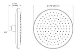 RAIN DUET ROUND RAINHEAD SHOWER W/ANTI-DRIP WITHOUT ARM - KOHLER PREMIUM -  ( MATTE BLACK - PREMIUM - 0x250 mm - 0inchX10inch )