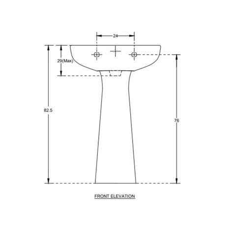 WASH BASIN TANGO - HINDWARE -  ( STAR WHITE - TANGO - 580x430 mm - 23inchX17inch )