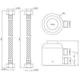 FOOT OPERATED TAP W/HOSE - JAQUAR FAUCETS - ( CHROME - PRESSMATIC - 0x15 mm - 0inchX0.5inch )