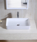 TABLE MOUNTED WASH BASIN - AQUANT -  ( GLOSSY WHITE -  - 615x360 mm - 25inchX15inch )