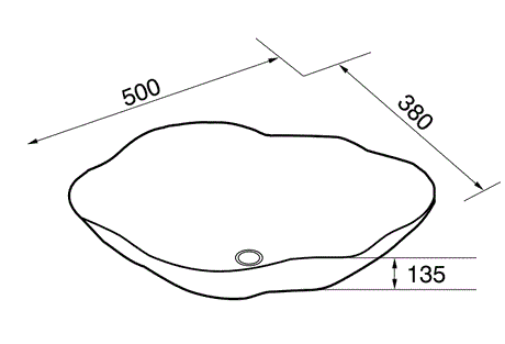 WASH BASIN MATT WHITE W/DOUBLE RGTRIM - AQUANT -  ( ROSE GOLD+MATT BLACK -  - 500x380 mm - 20inchX15.2inch )
