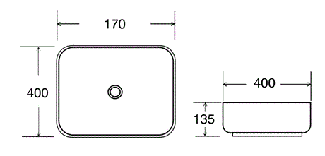 ART WASH BASIN - AQUANT -  ( MATT BLACK & GOLD -  - 465x320 mm - 18.6inchX12.8inch )