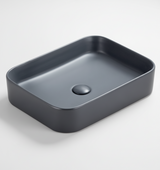 TABLE TOP WASH BASIN WITHOUT WASTE COUPLING - LUXELET -  ( GREY - CULLINAN COLLECTION - 505x370x110 mm - 20.2inchX14.8inchX4.4inch )