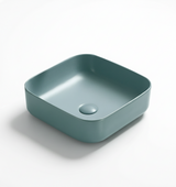 TABLE TOP WASH BASIN WITHOUT WASTE COUPLING - LUXELET -  ( FOREST GREEN - ORRA COLLECTION - 385x385x135 mm - 15.4inchX15.4inchX5.4inch )