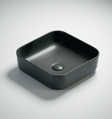 TABLE TOP WASH BASIN WITHOUT WASTE COUPLING - LUXELET -  ( GREY - ORRA COLLECTION - 385x385x135 mm - 15.4inchX15.4inchX5.4inch )