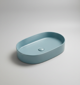 TABLE TOP WASH BASIN WITHOUT WASTE COUPLING - LUXELET -  ( FOREST GREEN - SPECTRE COLLECTION - 600x380x122 mm - 24inchX15.2inchX4.88inch )