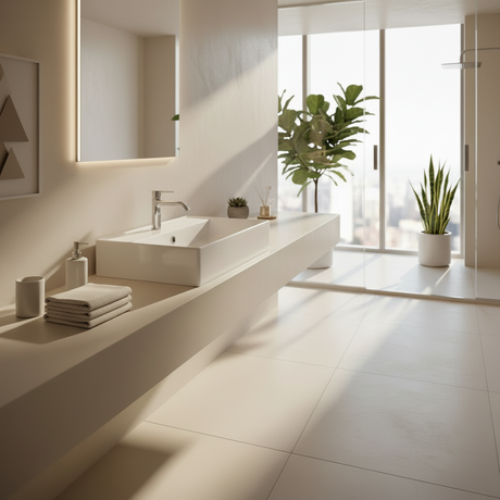 TABLE TOP WASH BASIN WITH TAP HOLE AND OVERFLOW, WITHOUT WASTE COUPLING - LUXELET -  ( WHITE - NEOTRA COLLECTION - 500x350x120 mm - 20inchX14inchX4.8inch )