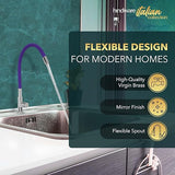 SINK COCK FLEXIBLE SPOUT-TABLE MOUNT (PURPLE) - HINDWARE FAUCETS -  ( POLISHED CHROME - KITCHEN TAP-GLAMOUR - 0x15 mm - 0inchX0.6inch )