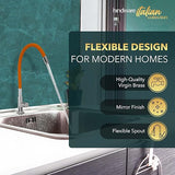 SINK COCK FLEXIBLE SPOUT-TABLE MOUNT (ORANGE) - HINDWARE FAUCETS -  ( POLISHED CHROME - KITCHEN TAP-GLAMOUR - 0x15 mm - 0inchX0.6inch )