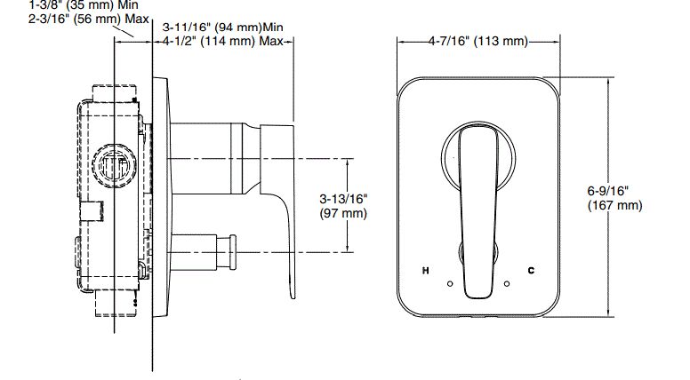 ALEO-SL EXP.BATH AND SHOWER TRIM - KOHLER PREMIUM -  ( POLISHED CHROME - PREMIUM - 0x15 mm - 0inchX0.5inch )