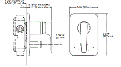 ALEO-SL EXP.BATH AND SHOWER TRIM - KOHLER PREMIUM -  ( POLISHED CHROME - PREMIUM - 0x15 mm - 0inchX0.5inch )