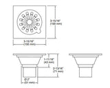 COMPLEMENTRY-FLOOR DRAIN - KOHLER POPULAR -  ( BRUSHED NICKEL - POPULAR - 0x100 mm - 0inchX4inch )