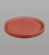 CONCRETE ROUND PLATE FOR SHELF - AQUANT -  ( TERRACOTTA RED -  - 395x40 mm - 15.8inchX1.6inch )