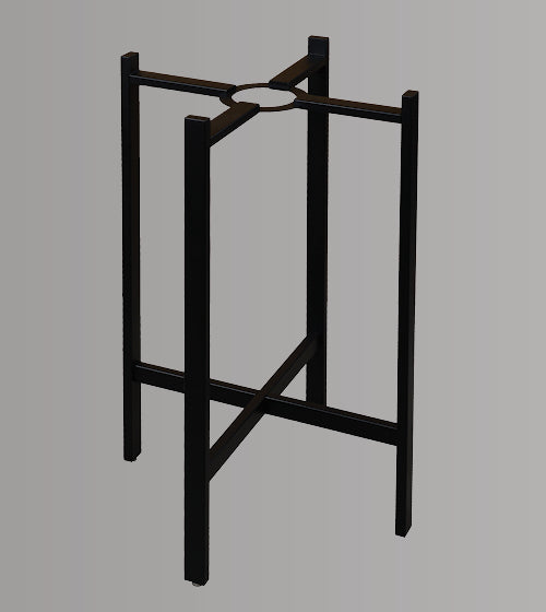 MS FRAME STAND FOR ROUND BASIN - AQUANT -  ( MATT BLACK -  - 720x400 mm - 28.8inchX16inch )