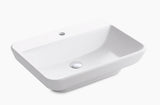 COUNTER TOP WASH BASIN W/FAUCET HOLE - KOHLER PREMIUM -  ( WHITE - PREMIUM - 600x440 mm - 24inchX18inch )