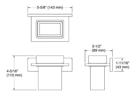 COMPLEMENTARY-SQ TUMBLER HOLDER - KOHLER POPULAR -  ( POLISHED CHROME - POPULAR - 0x0 mm - 0inchx0inch )