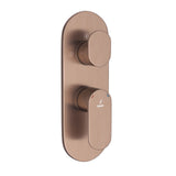 AQUAMAX EXPOSED PART KIT OF SINGLE LEVER SHOWER MIXER WITH 3-WAY OUTLET AND SLEEVE (COMPATIBLE WITH ALD-783N)- JAQUAR FAUCETS -  ( ANTIQUE COPPER - OPAL PRIME - 0x15 mm - 0inchX0.5inch )