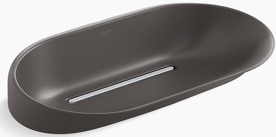 SVEDA TM OVAL TABLE TOP WASH BASIN - KOHLER LUXURY -  ( THUNDER GREY - LUXURY - 663x425 mm - 26.52inchX17inch )