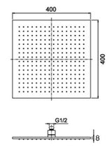 RAIN SHOWER SQUARE - AQUANT - ( CHROME - - 15x400 mm - 0.5inchX16inch )