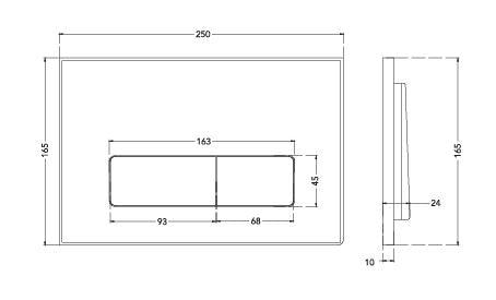 PULSE FLUSH PLATE - HINDWARE FAUCETS -  ( WHITE - NEXUS - 0x0 mm - 0inchx0inch )