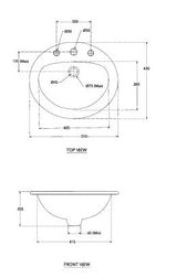 WASH BASIN ETIOS - HINDWARE -  ( STAR WHITE -  - 480x360 mm - 19.2inchX14.4inch )