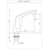 SWAN NECK TAP WITH LEFT HAND OPERATING KNOB - ESSCO FAUCET -  ( CHROME - STELLA - 0x15 mm - 0inchX0.5inch )
