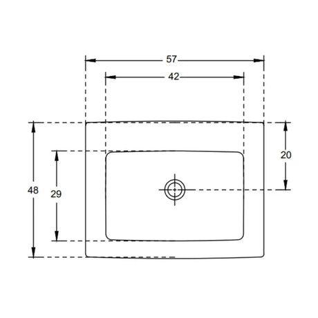 WASH BASIN OPTRA(COUNTER TOP) - HINDWARE -  ( STAR WHITE - ITALIAN - 550x480 mm - 22inchX19inch )