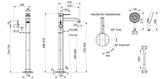 OCCASION FREESTANDING BATH FILLER - KOHLER LUXURY -  ( BRUSHED MODERNE BRASS - LUXURY - 0x0 mm - 0inchX0inch )