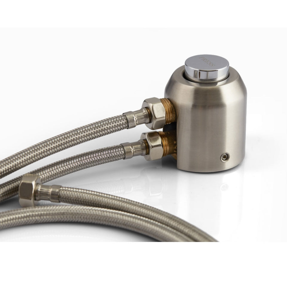 FOOT OPERATED TAP W/HOSE - JAQUAR FAUCETS - ( CHROME - PRESSMATIC - 0x15 mm - 0inchX0.5inch )
