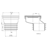 PVC EWC OFFSET CONNECTOR - VIKING -  ( WHITE -  - 0x100 mm - 0inchX4inch )