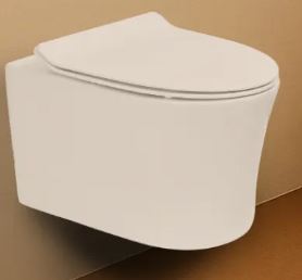 STELLAR WALL MOUNTED EWC W/SLIM SEAT COVER - HINDWARE -  ( STAR WHITE - STELLAR SERIES - 625x380 mm - 25inchX15.2inch )