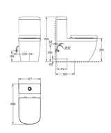 EUROCOSMO TOILET ONE PIECE RIMLESS WITH SEAT COVER - GROHE -  ( WHITE - G3 - EUROSMART - 0x0 mm - 0inchX0inch )