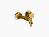 OCCASION TM WALL-MOUNT SINGLE-HANDLE BATHROOM SINK FAUCET - KOHLER LUXURY -  ( VIBRANT BRUSHED MODERNE BRASS - LUXURY - 0x15 mm - 0inchX0.5inch )