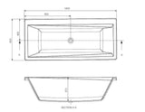 KUBIX BUILT-IN BATH TUB - JAQUAR WELLNESS - ( WHITE - KUBIX - 1800x800 mm - 72inchX32inch )