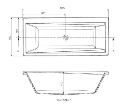 KUBIX BUILT-IN BATH TUB - JAQUAR WELLNESS - ( WHITE - KUBIX - 1800x800 mm - 72inchX32inch )