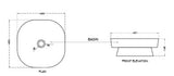 TABLE MOUNTED WASH BASIN - AQUANT - ( WHITE - - 400x400 mm - 16inchX16inch )