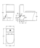 EUROSTYLE TOILET ONE PIECE RIMLESS WITH SEAT COVER - GROHE -  ( WHITE - G3 - EUROSTYLE - 0x0 mm - 0inchX0inch )