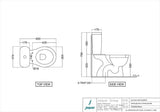 EWC COUPLD W.CSTRN 220MM S-TRAP W/PP SOFT CLOSE SEAT CVR - JAQUAR SWARE - ( WHITE - SOLO - 650x375 mm - 26inchX15inch )