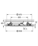 RAINSHOWER F-SERIES 20INCH CEILING SHOWER - GROHE -  ( CHROME - G5 - RAINSHOWER - 0x15 mm - 0inchX0.6inch )